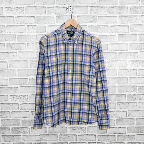 GITMAN BROS Vintage Men's Button Down Shirt Multi Plaid cotton size M Made in US - Picture 1 of 6